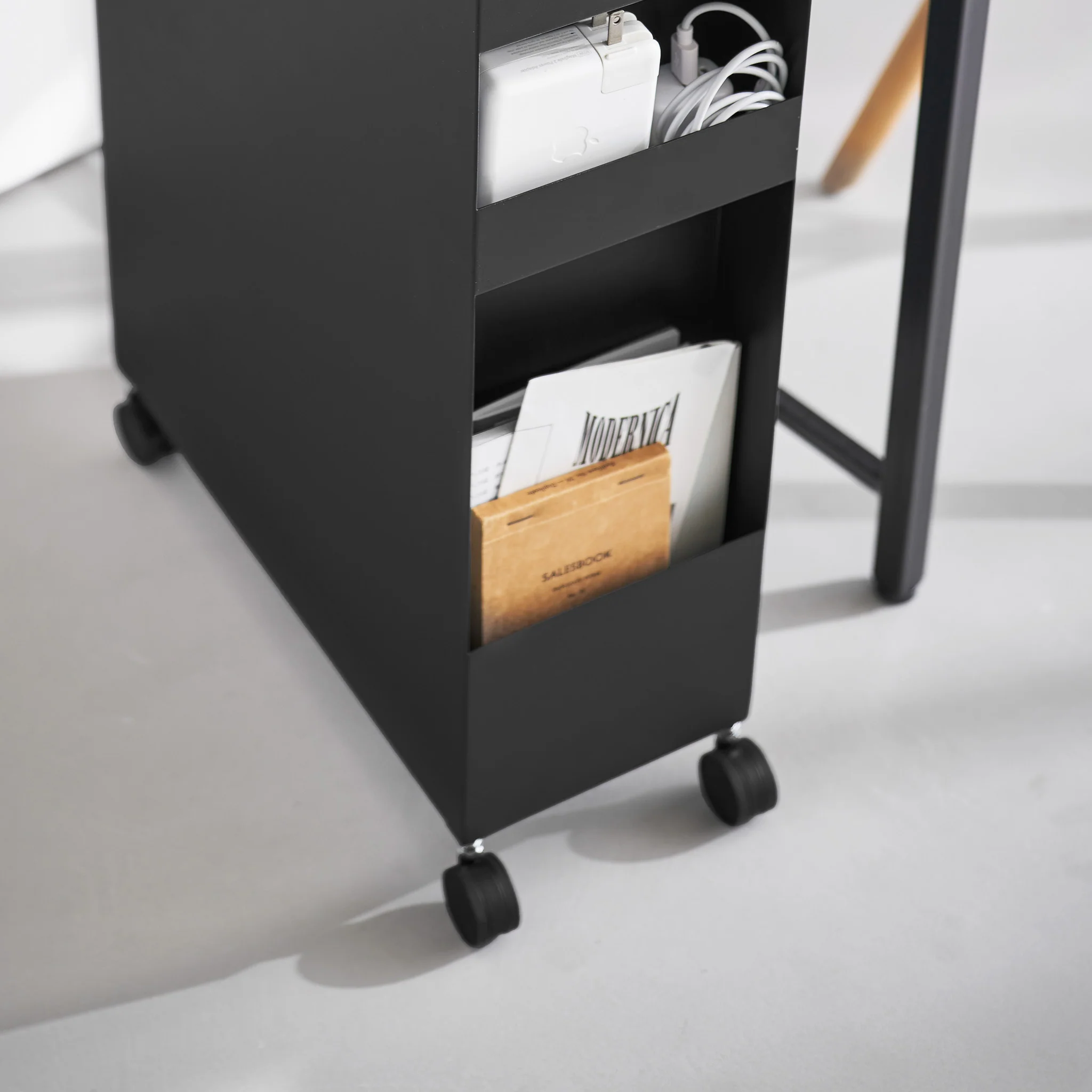 3-Tiered Storage Basket Stand with Casters - Image 11