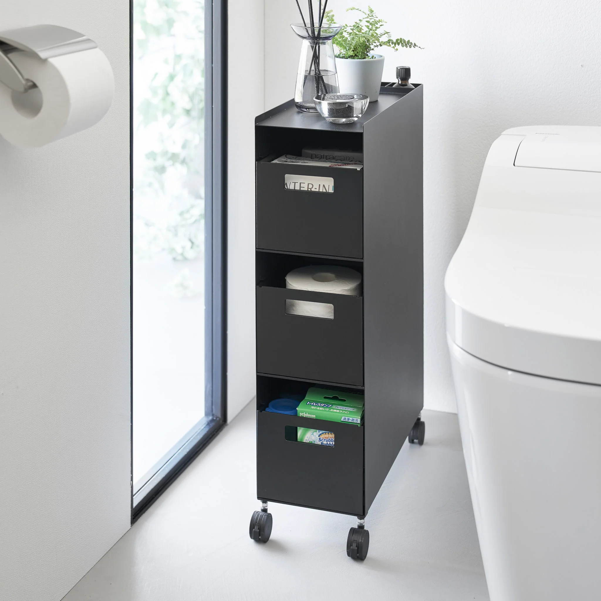 3-Tiered Storage Basket Stand with Casters - Image 12