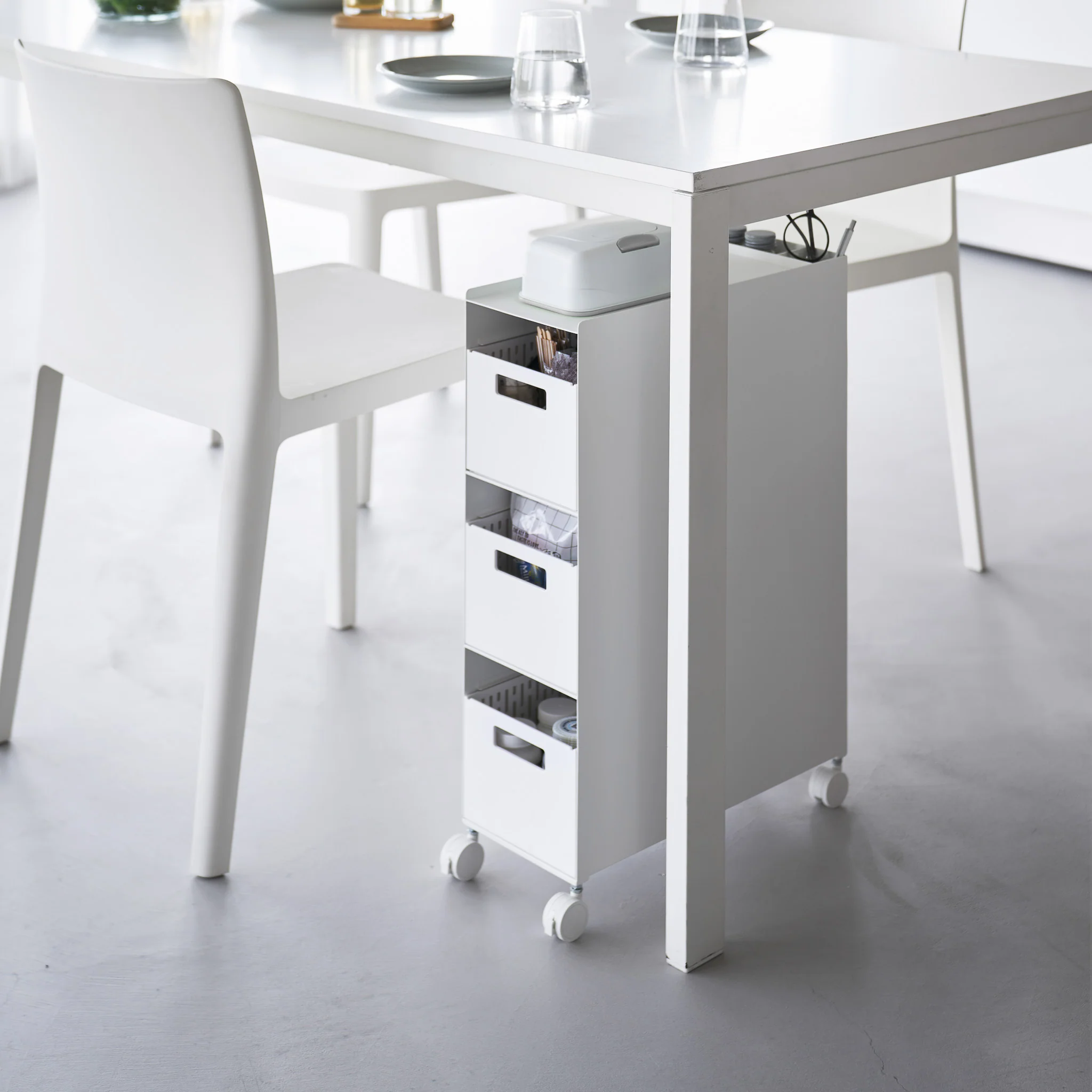 3-Tiered Storage Basket Stand with Casters - Image 15
