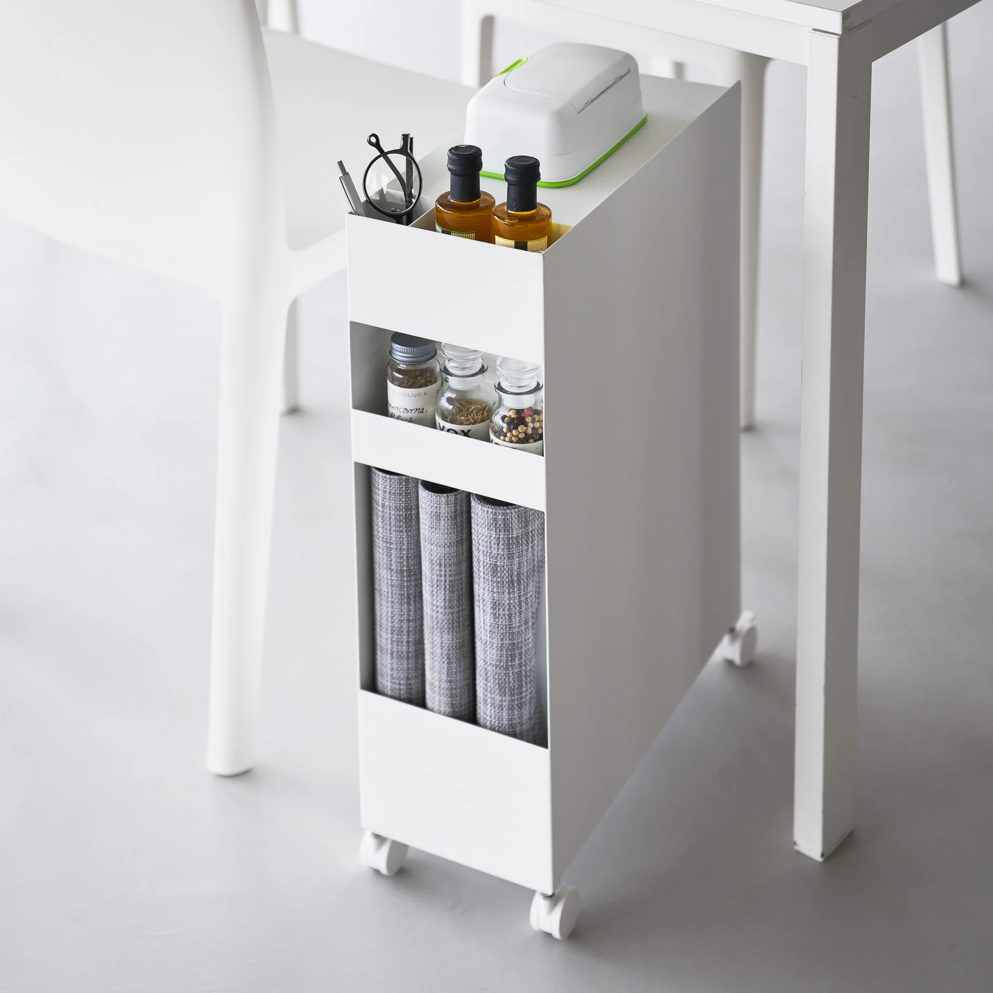 3-Tiered Storage Basket Stand with Casters - Image 17