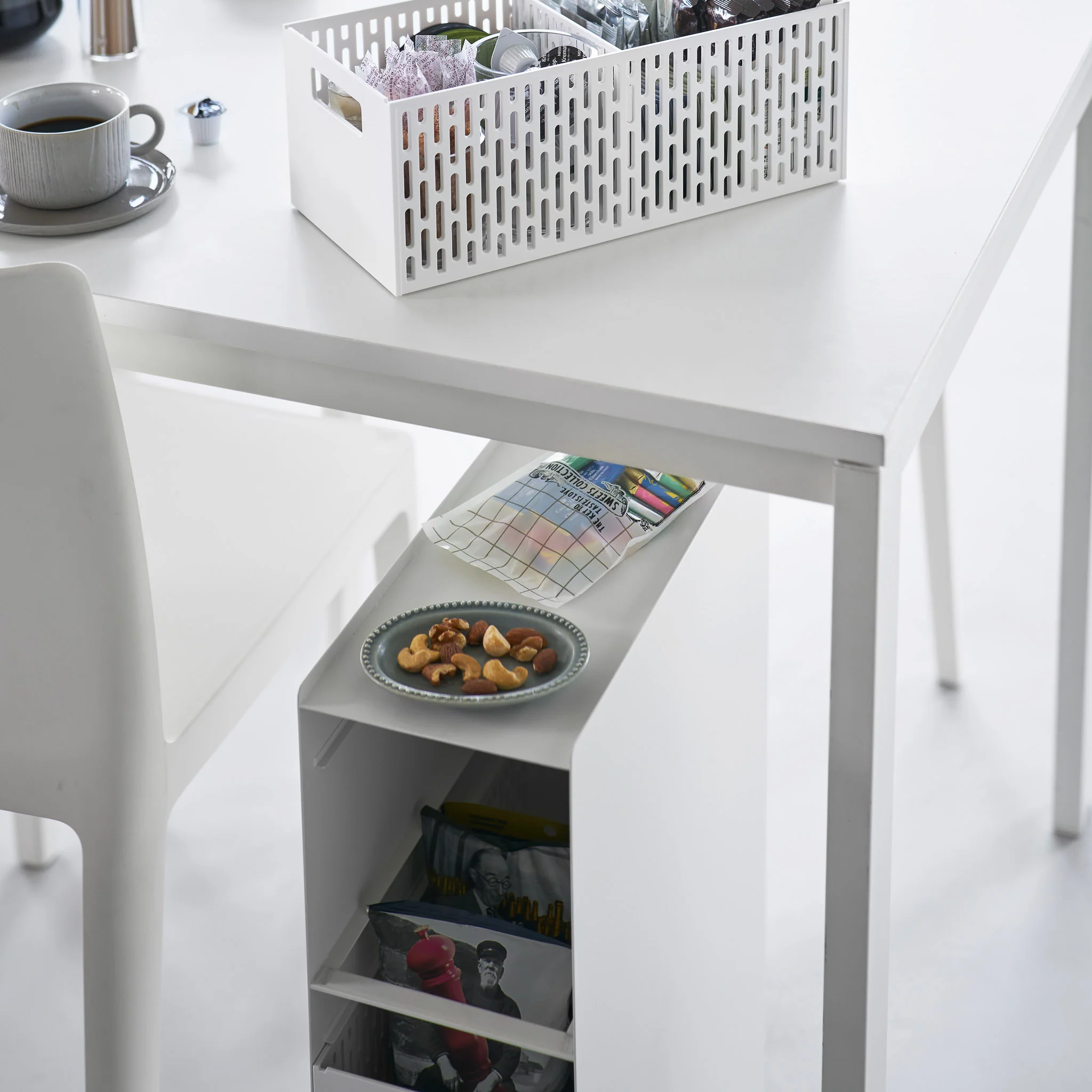 3-Tiered Storage Basket Stand with Casters - Image 18