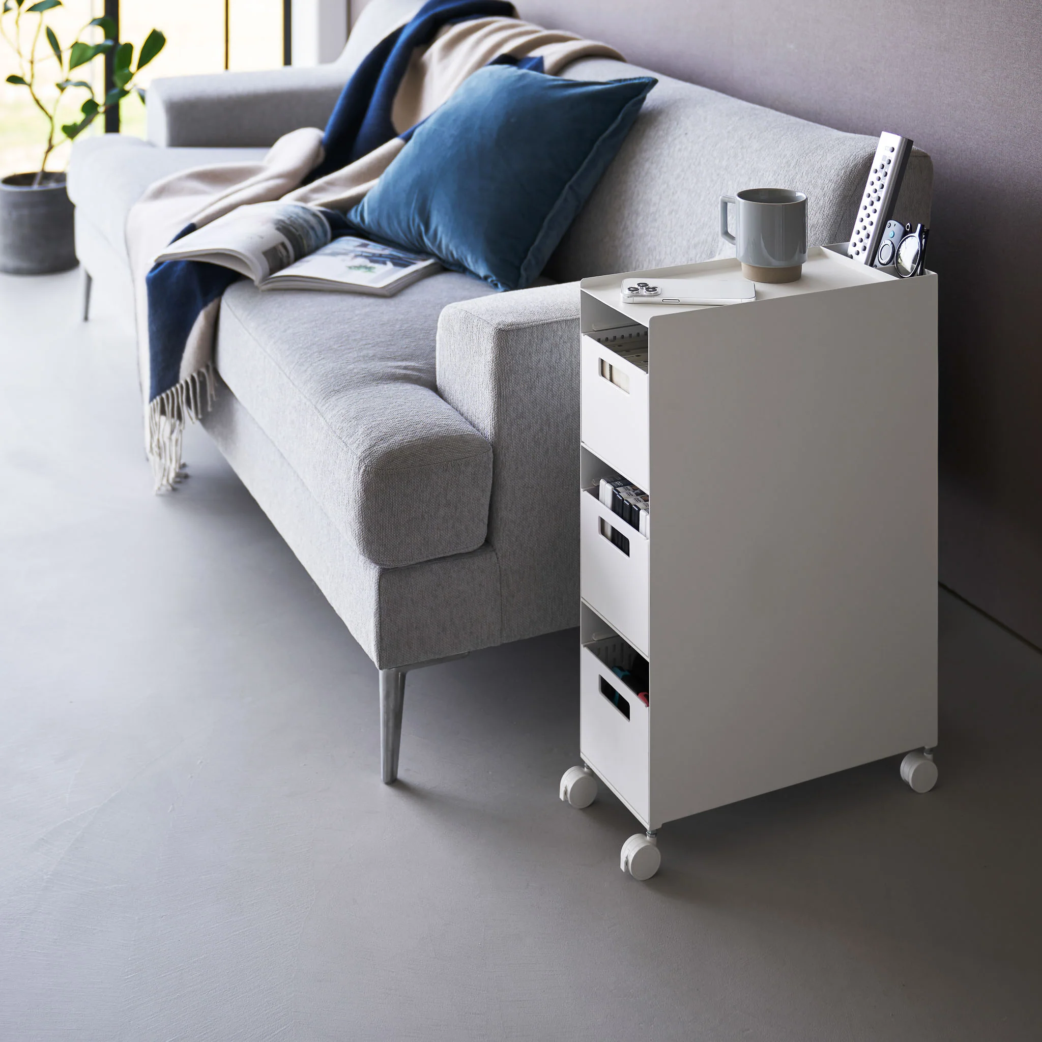 3-Tiered Storage Basket Stand with Casters - Image 19