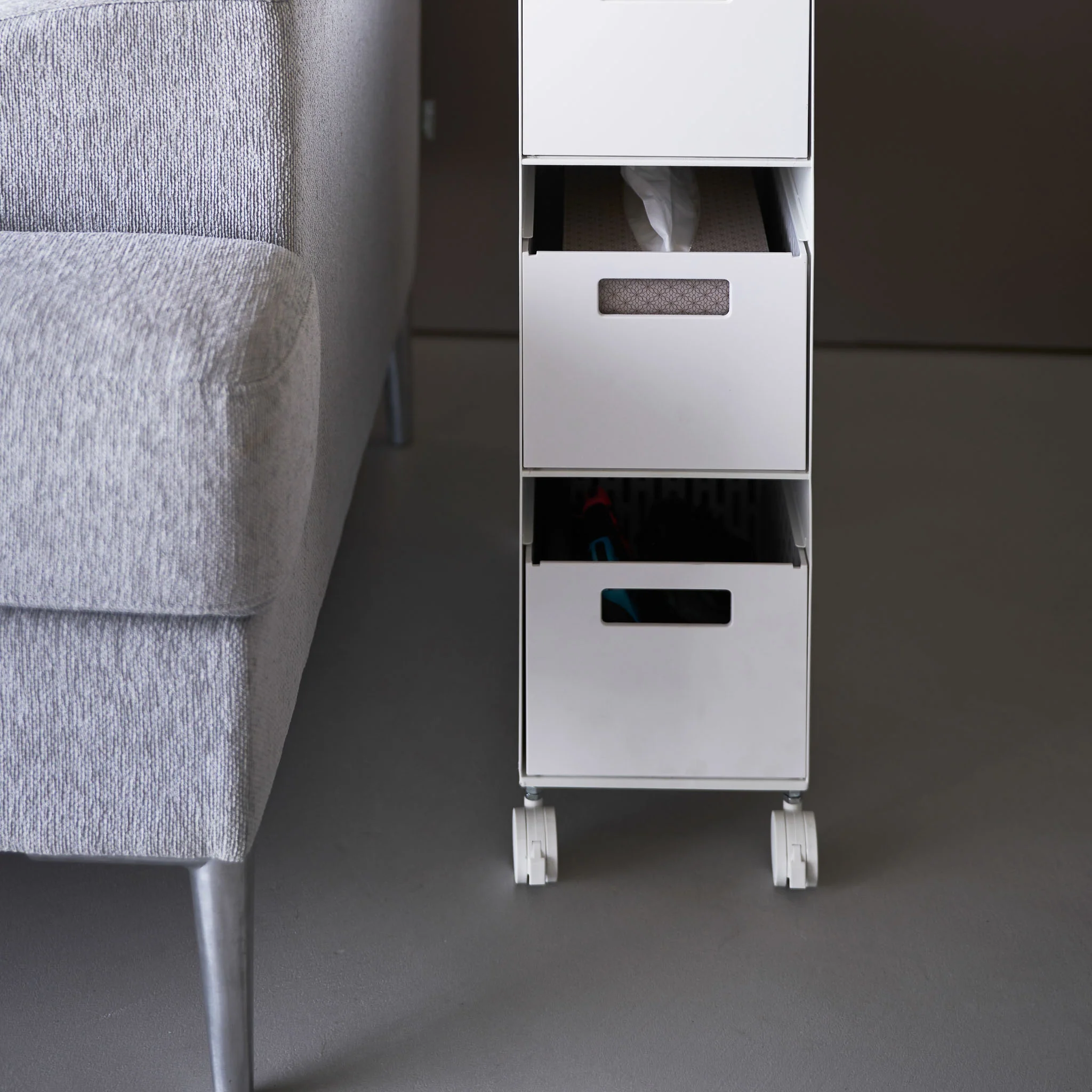 3-Tiered Storage Basket Stand with Casters - Image 20