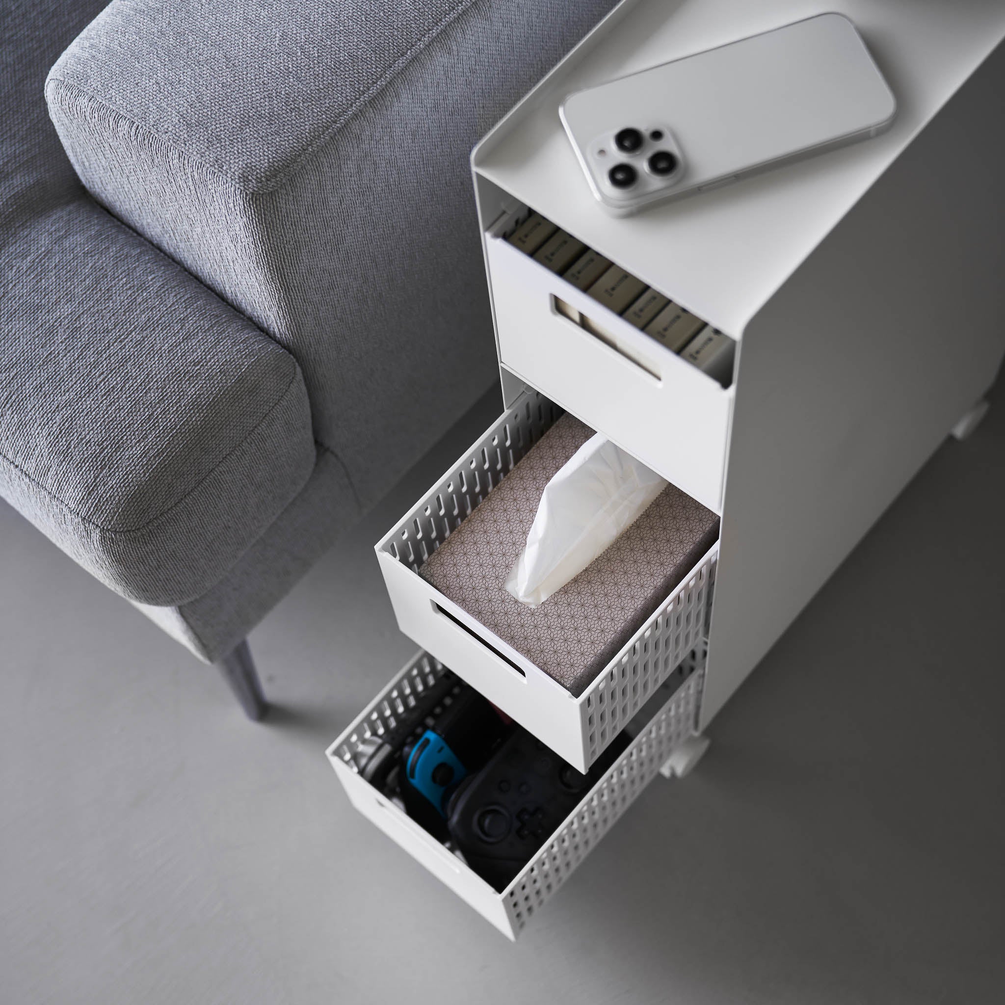 3-Tiered Storage Basket Stand with Casters - Image 21