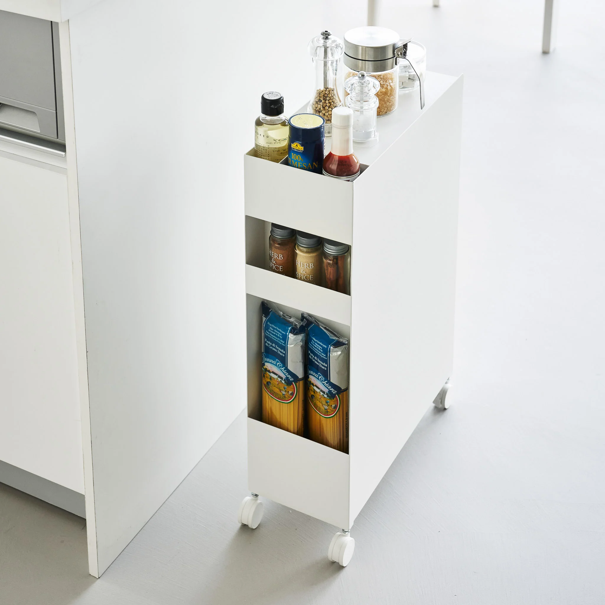 3-Tiered Storage Basket Stand with Casters - Image 23