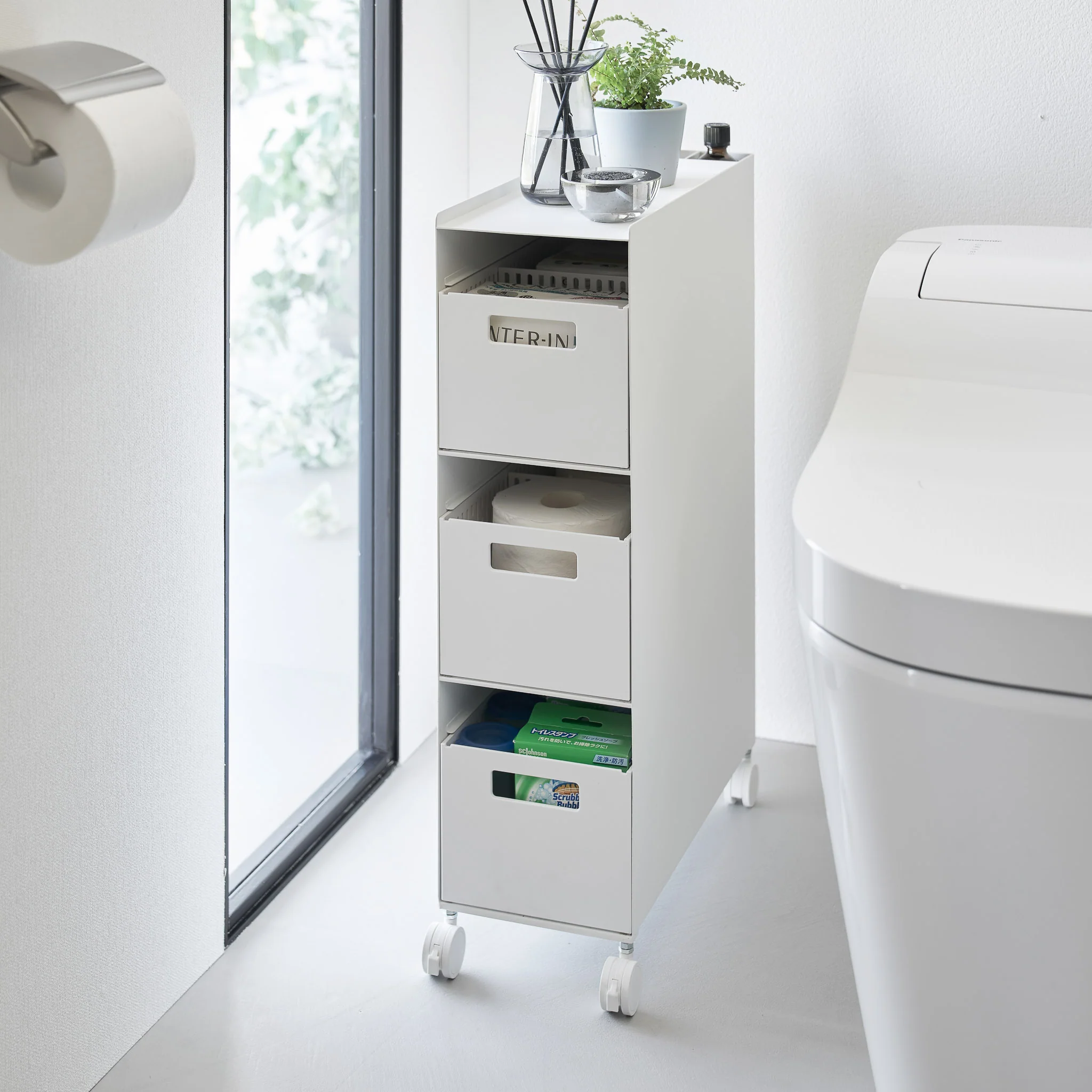 3-Tiered Storage Basket Stand with Casters - Image 25