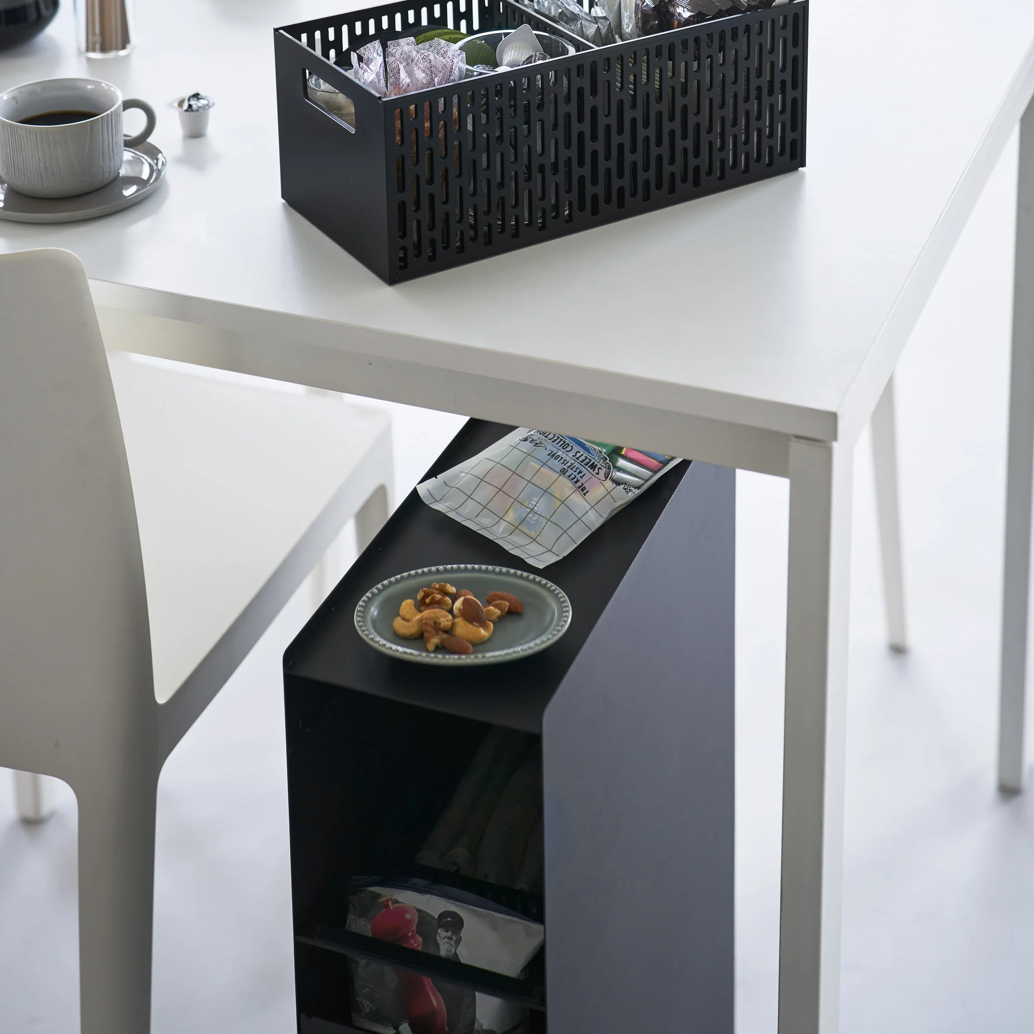 3-Tiered Storage Basket Stand with Casters - Image 5