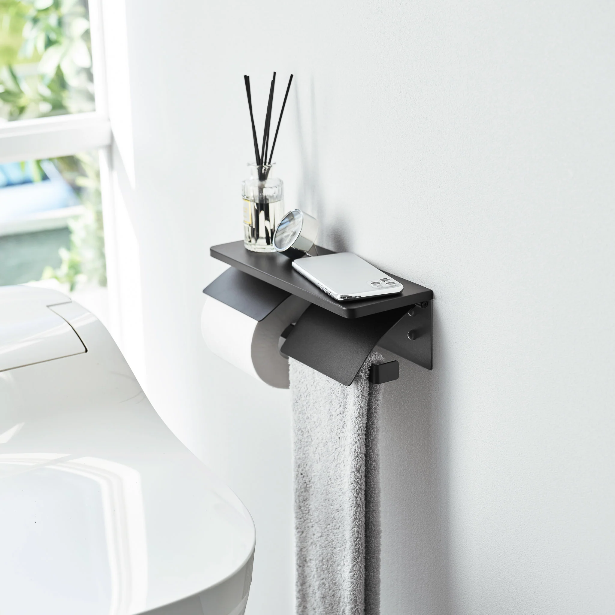 Wall-Mounted Double Toilet Paper Holder - Image 5