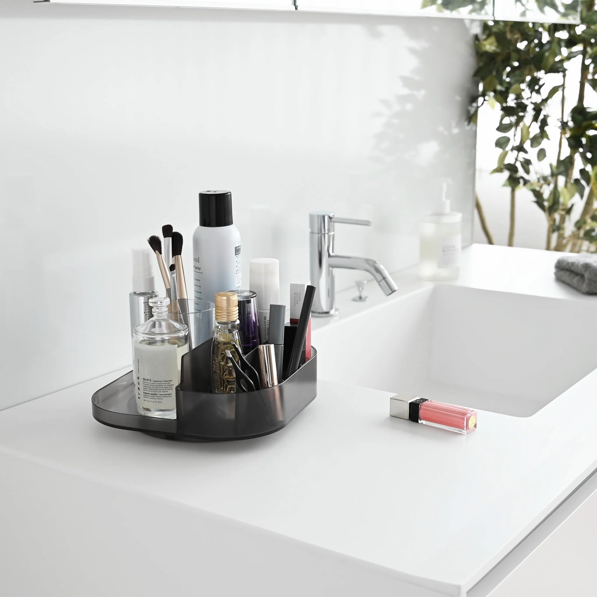 Slim Rotating Storage Tray with Compartments - Image 11