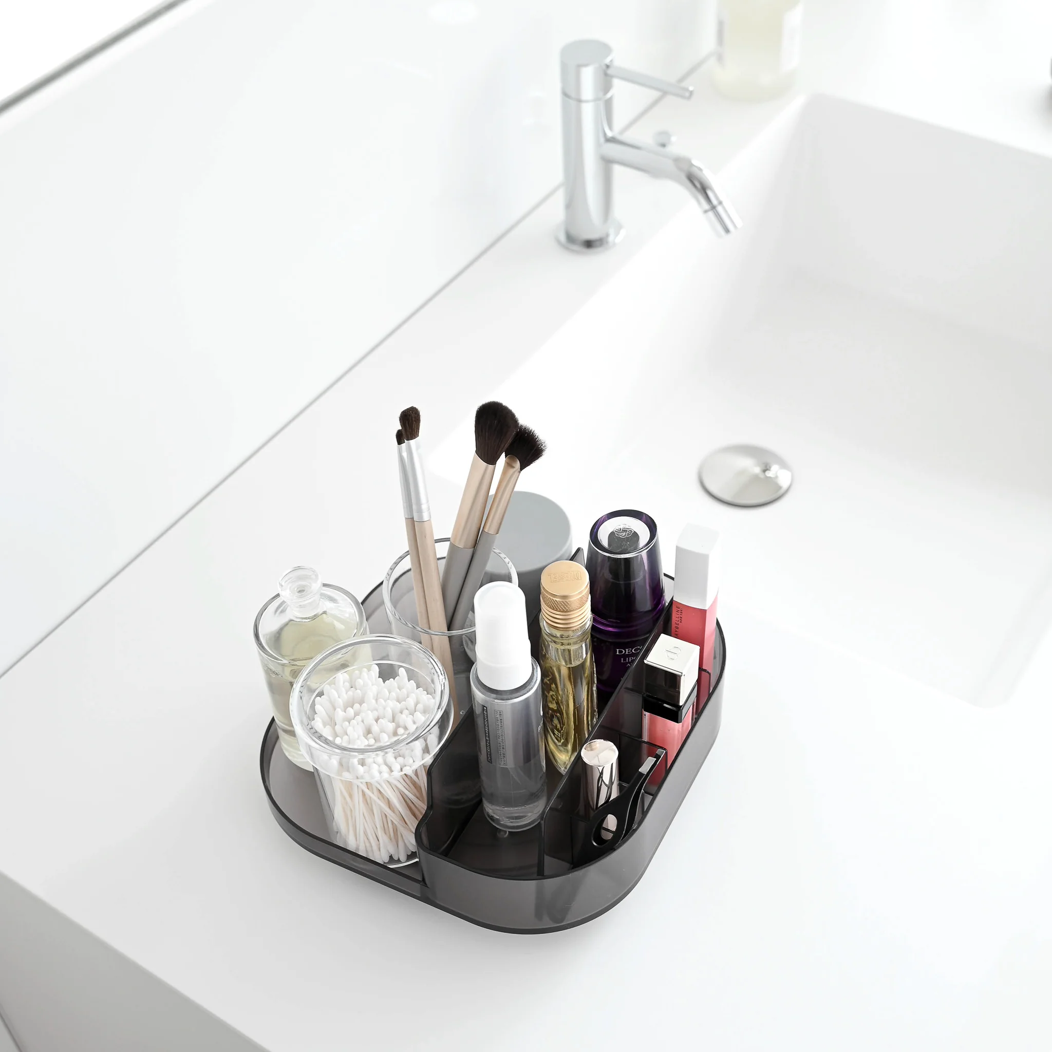 Slim Rotating Storage Tray with Compartments - Image 13