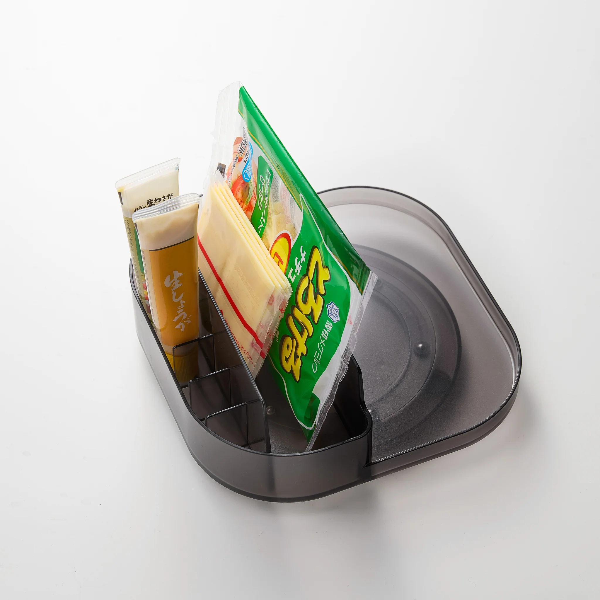 Slim Rotating Storage Tray with Compartments - Image 18