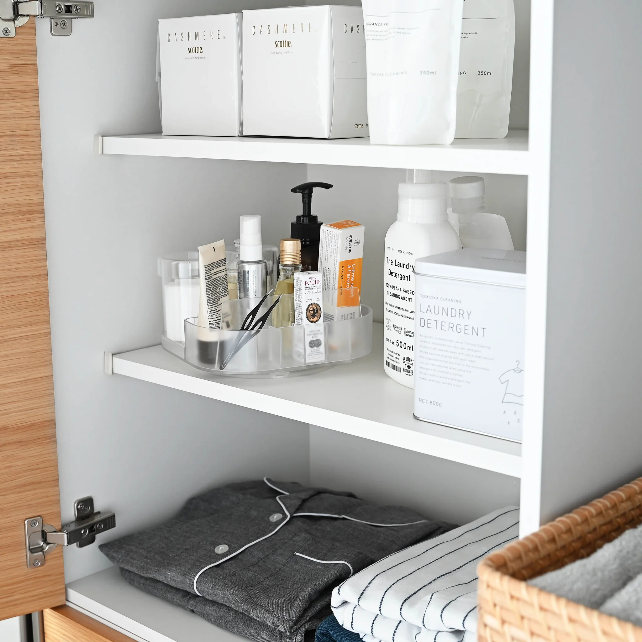 Slim Rotating Storage Tray with Compartments - Image 5