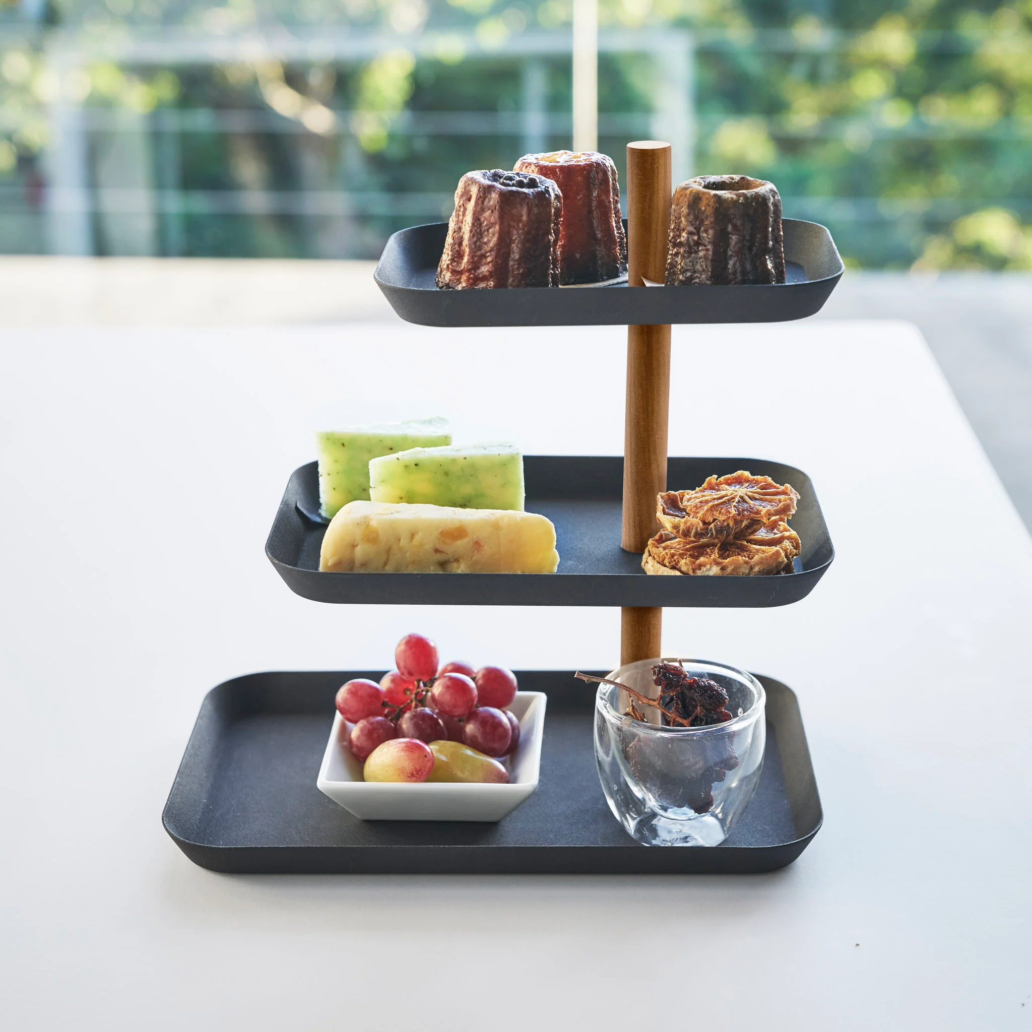 3-Tiered Accessory Stand with Rotatable Trays - Image 5