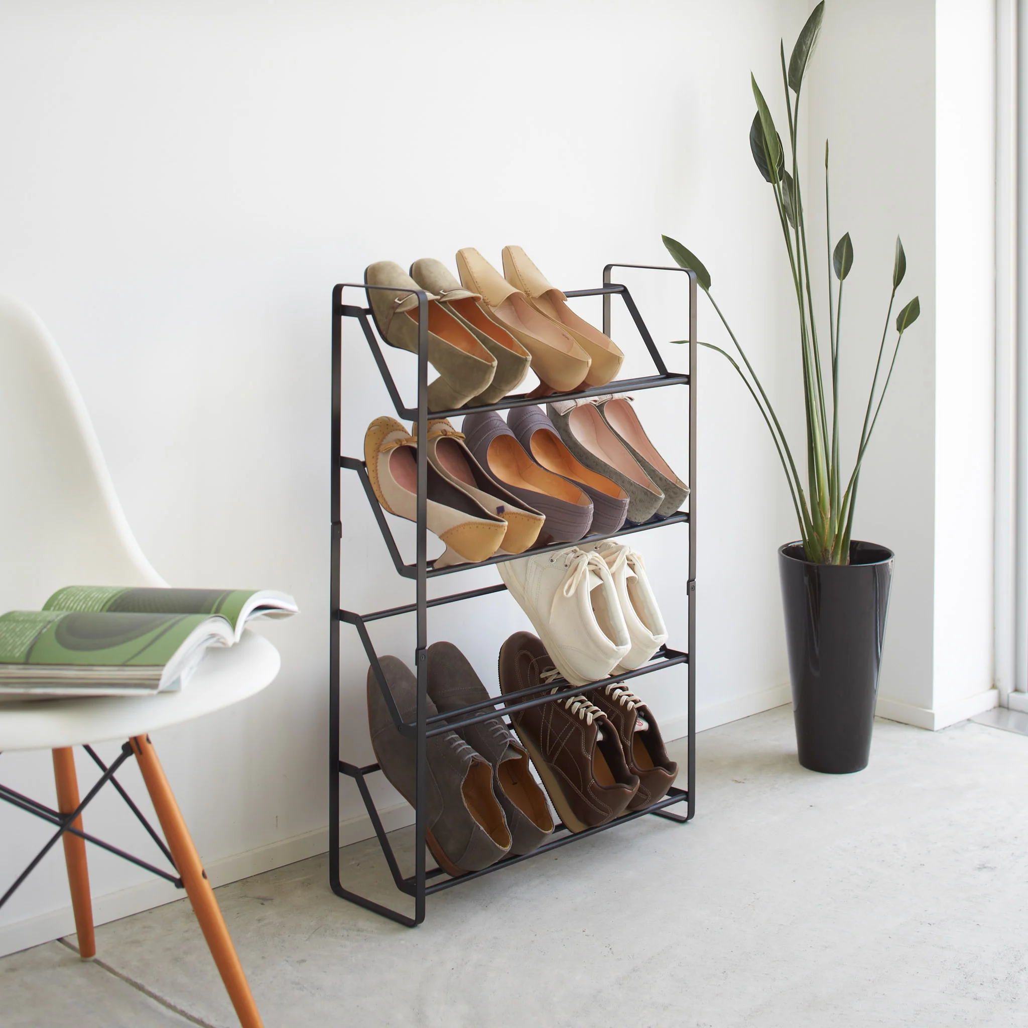 Slim 4-Tiered Shoe Rack - Image 4