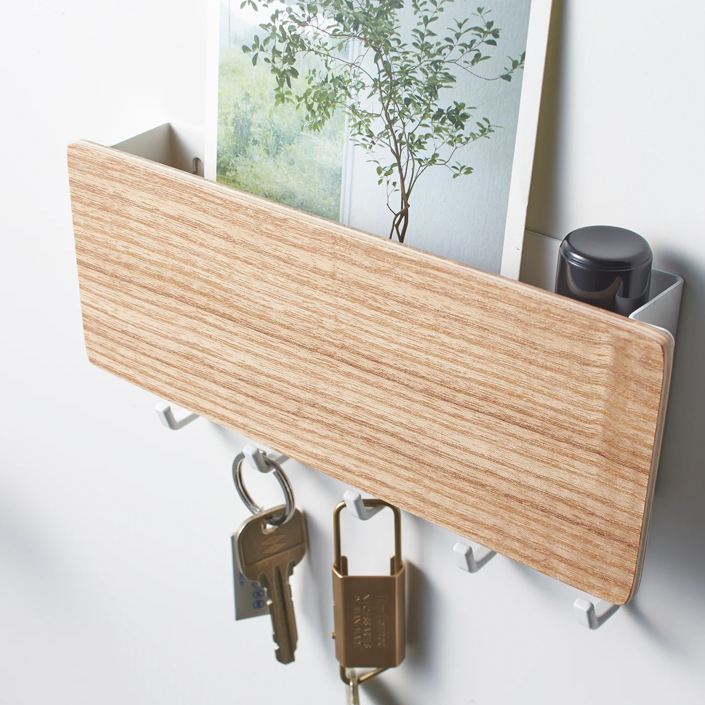 Magnetic Key Hooks with Tray - Image 3