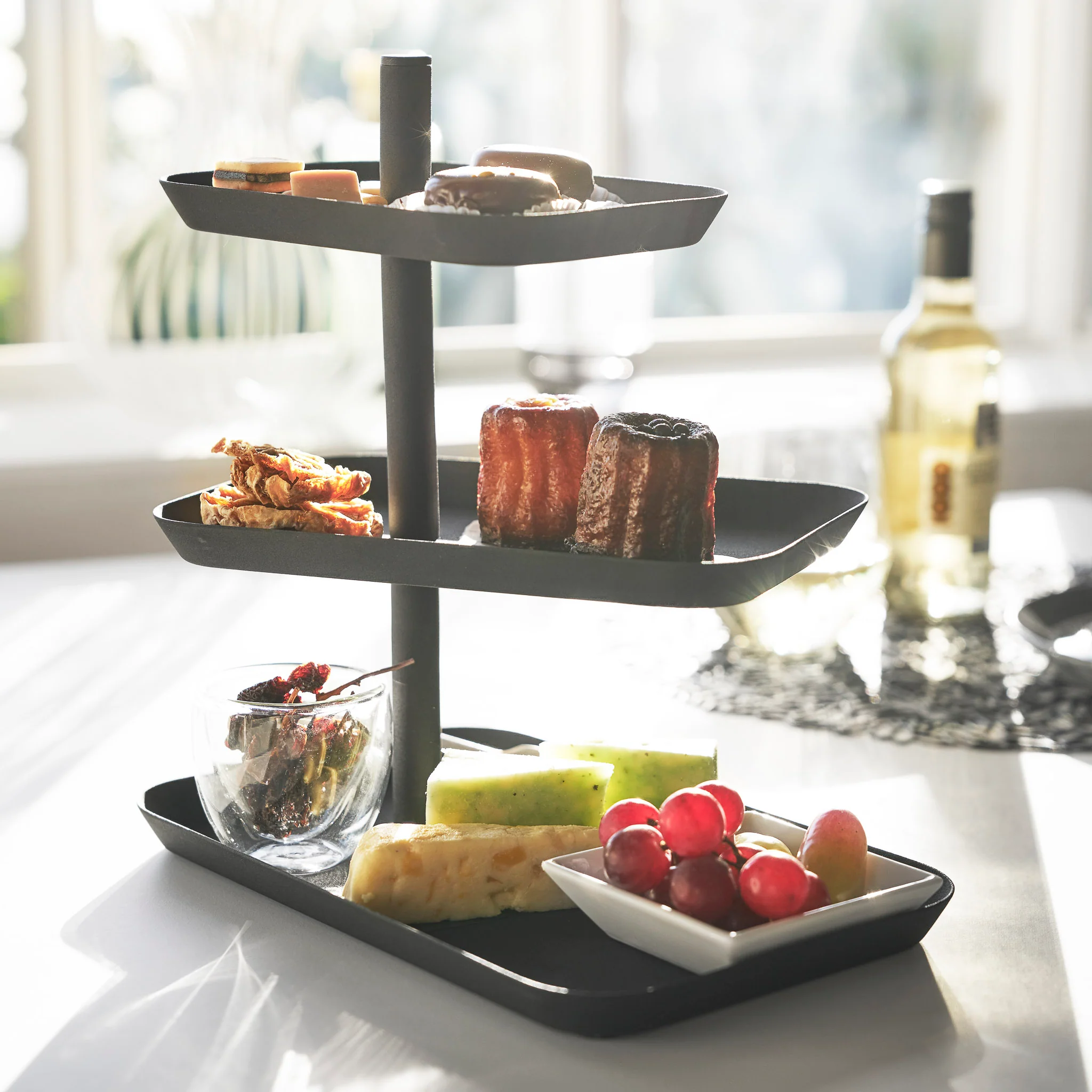 3-Tiered Serving Stand with Rotatable Trays - Image 4