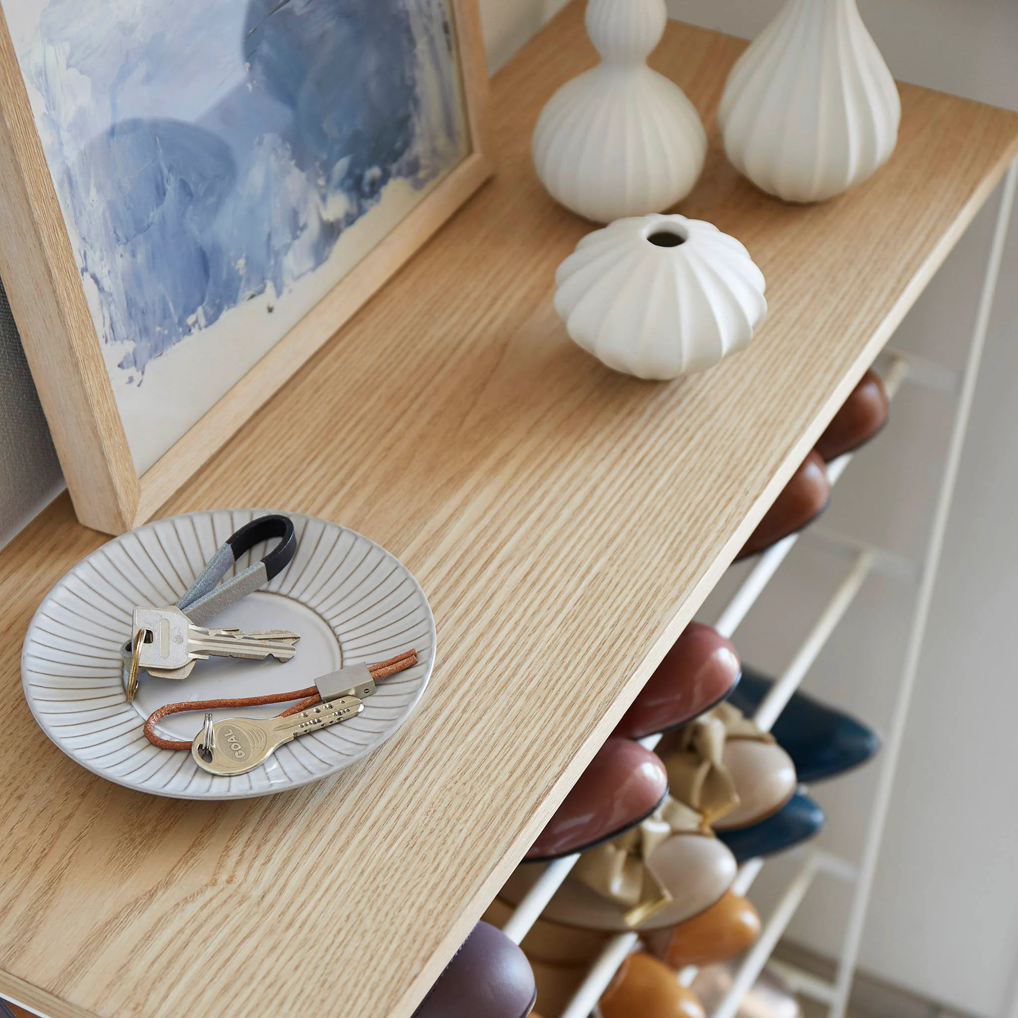 6-Tiered Wood-Top Shoe Rack - Image 4