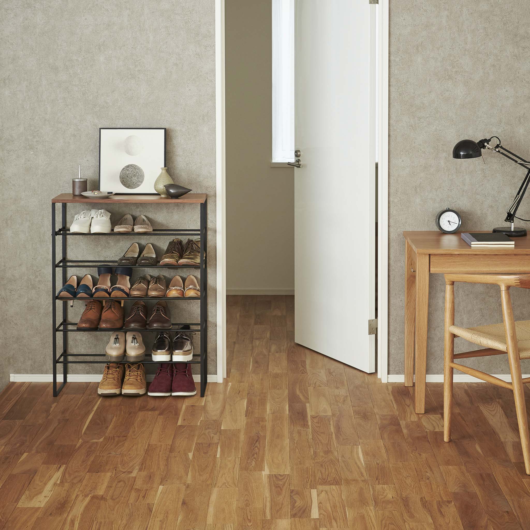 6-Tiered Wood-Top Shoe Rack - Image 9