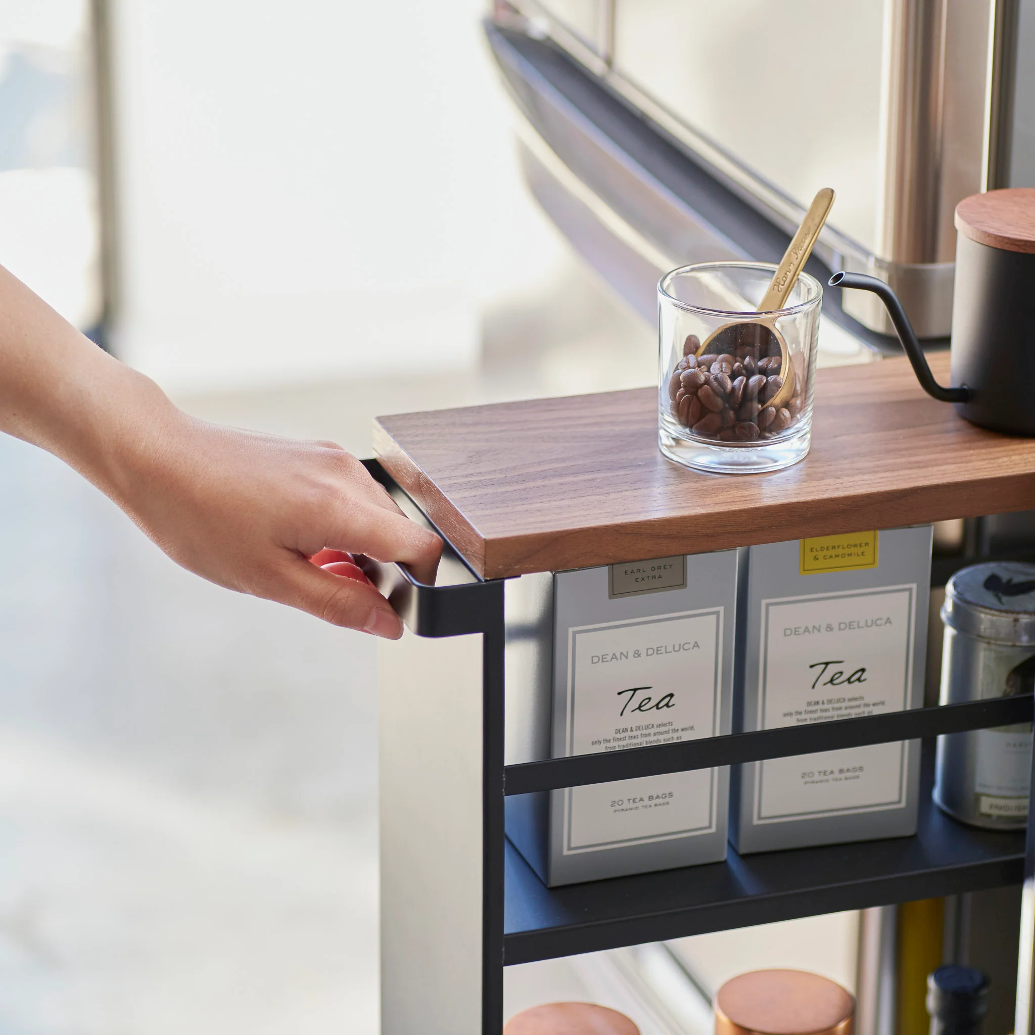 Slim Wood-Top Storage Cart - Image 3