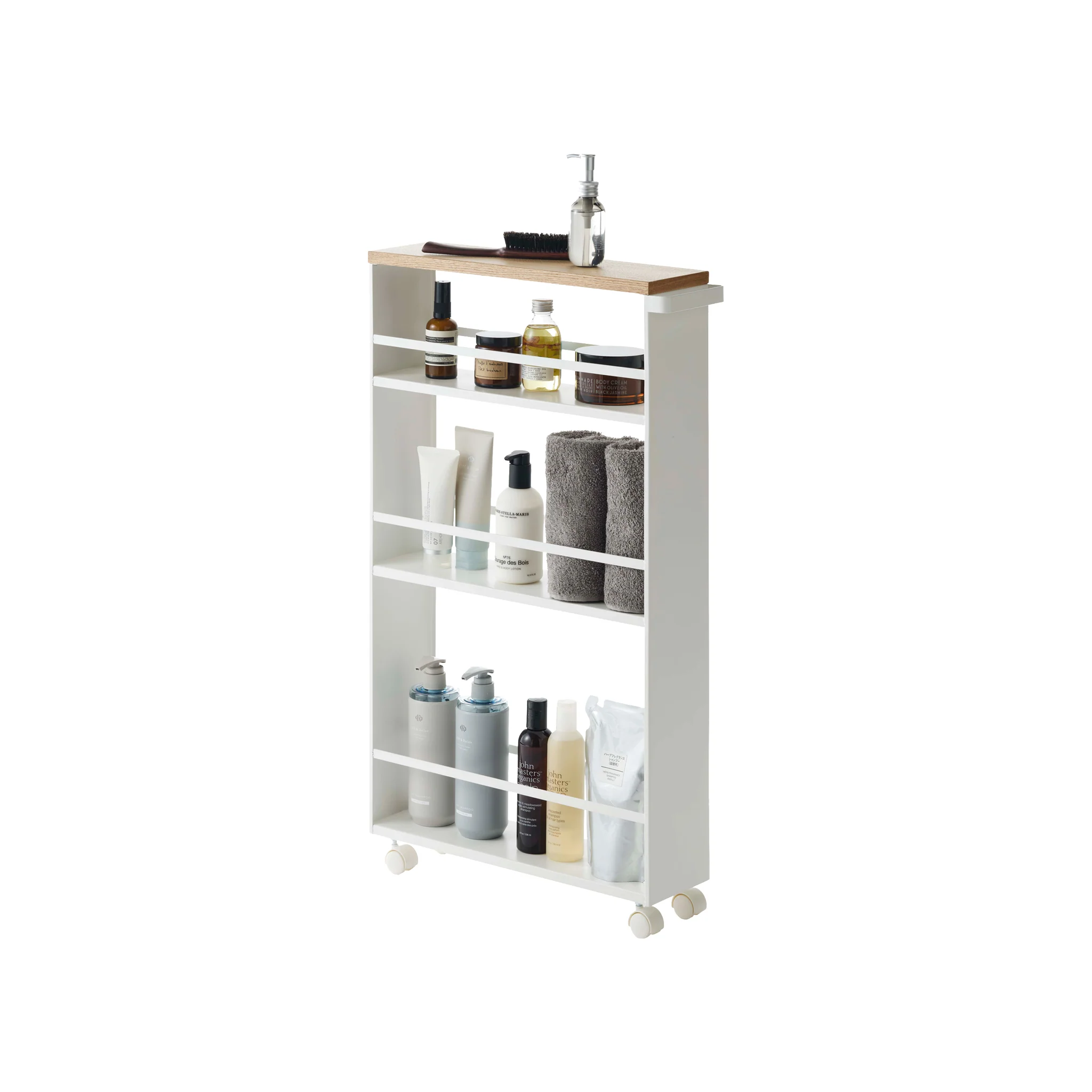 Slim Wood-Top Storage Cart - Image 7